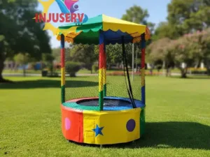 Cama Saltarina Circular Con Techo Ø2